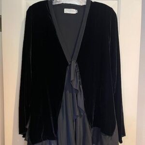 Ruffled (Faux) Velvet Bohemian Jacket